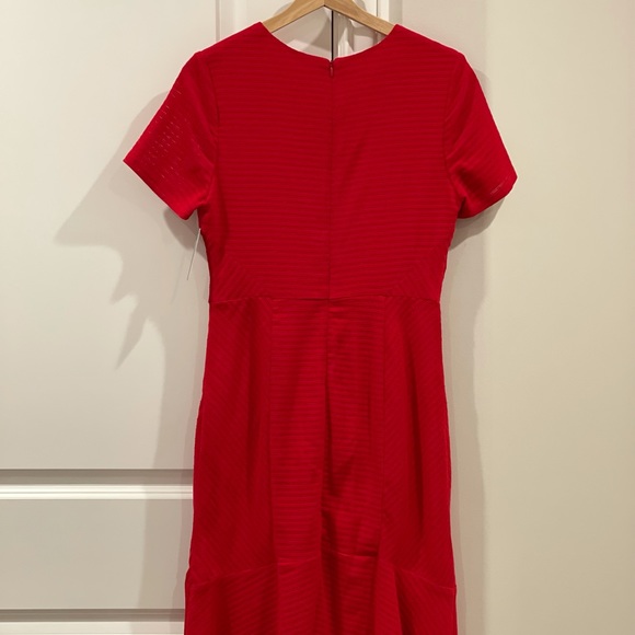 Ruby red fit and flare Anthropologie dress ✨ - Picture 2 of 4